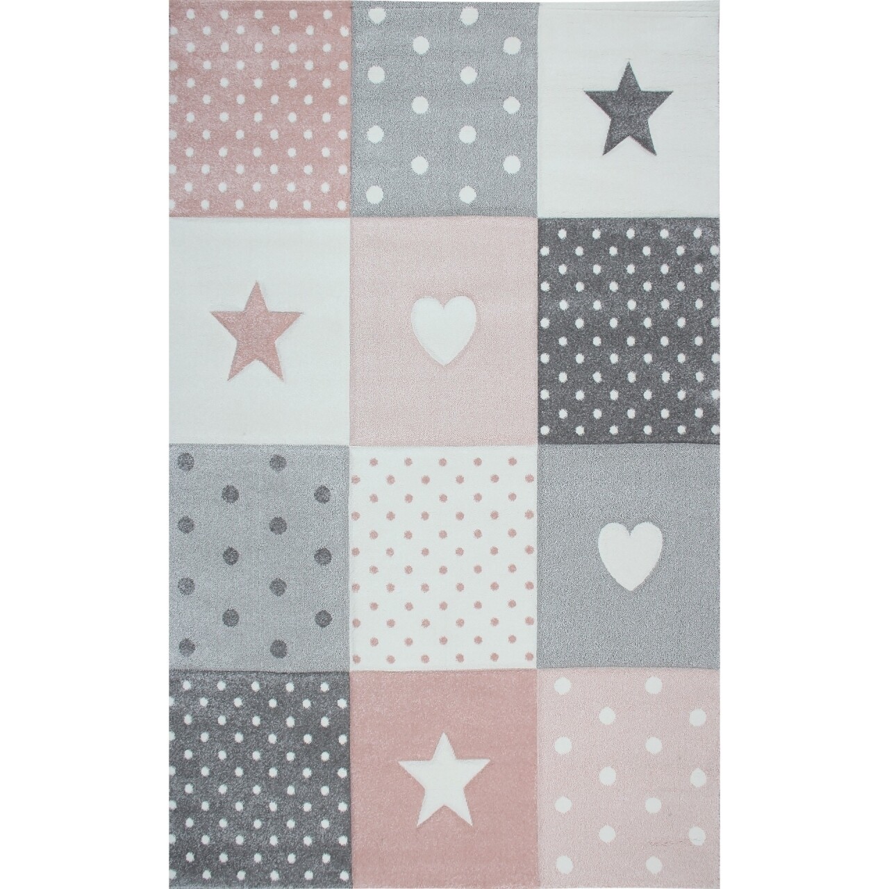 Covor rezistent Eko, KDS 05 - Grey, Pink, 100% polipropilena, 120 x 180 cm - imagine 5